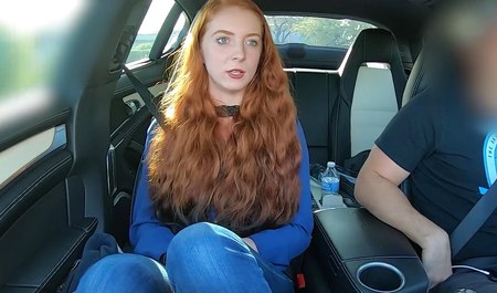 Красивая рыжуха с косой отработала на кастинге на пять с плюсом