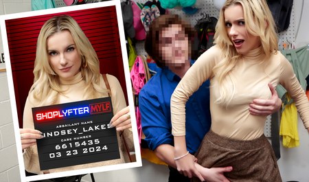 Жена священника искупает грех, трахнувшись с охранником после задержания на кассе